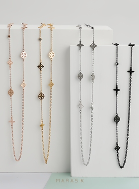 时尚大牌！品质款钢链女挂脖眼镜链口罩链耳机链多功能链