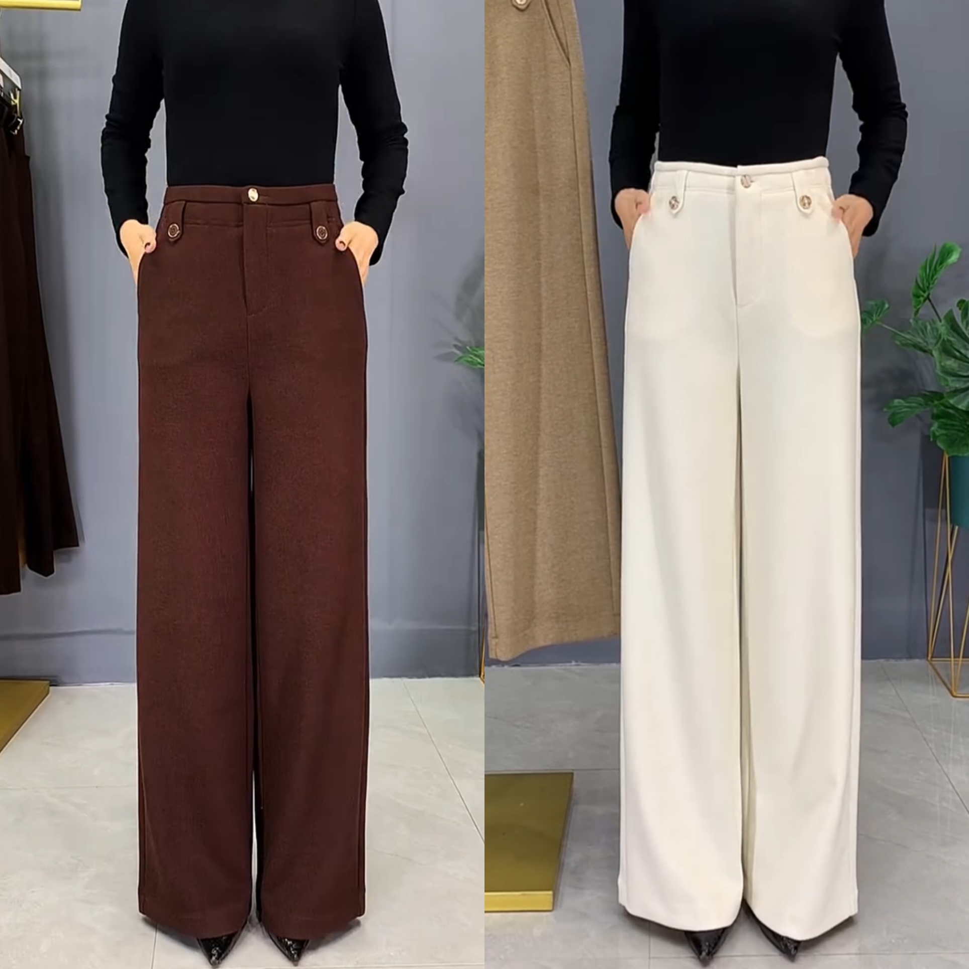 高腰休闲百搭时尚长裤