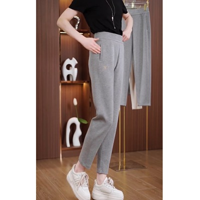 时尚简约高腰休闲九分裤显瘦