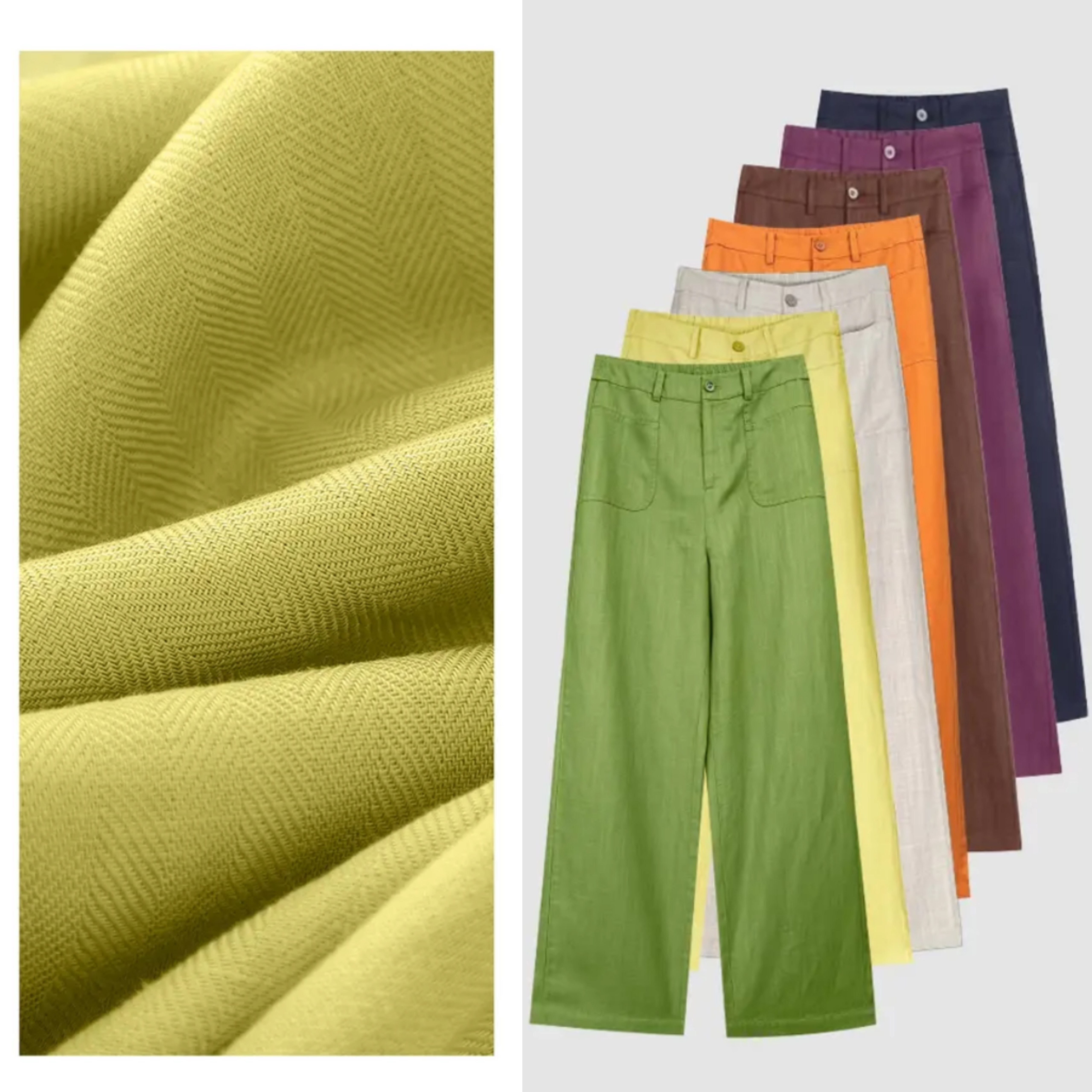 2026春夏新款休闲百搭时尚天丝亚麻高腰显高显瘦窄版舒适阔腿裤女