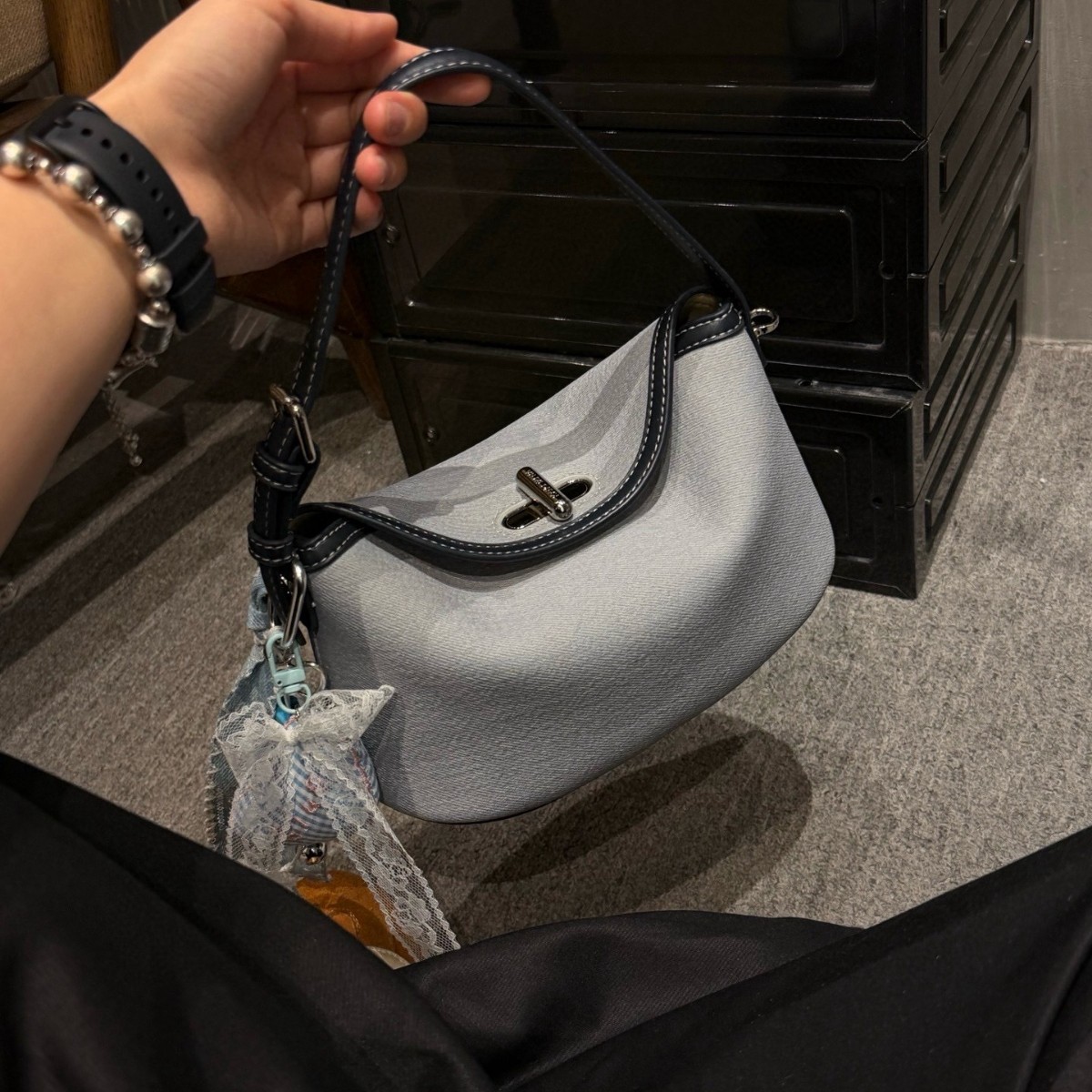 包包女包2026新款牛仔布饭盒饺子
