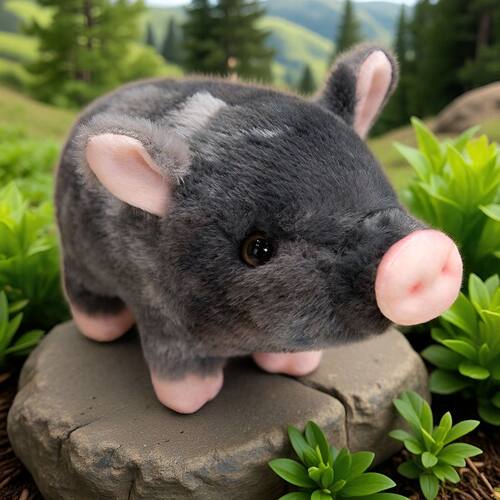 仿真小猪公仔毛绒玩具黑猪猪玩偶布娃娃儿童节生日礼物送男孩女孩