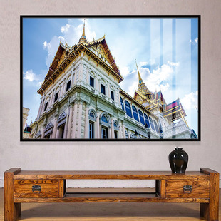 曼谷大皇宫装饰画泰国建筑风景点晶瓷画旅游公司旅行社店面壁挂画
