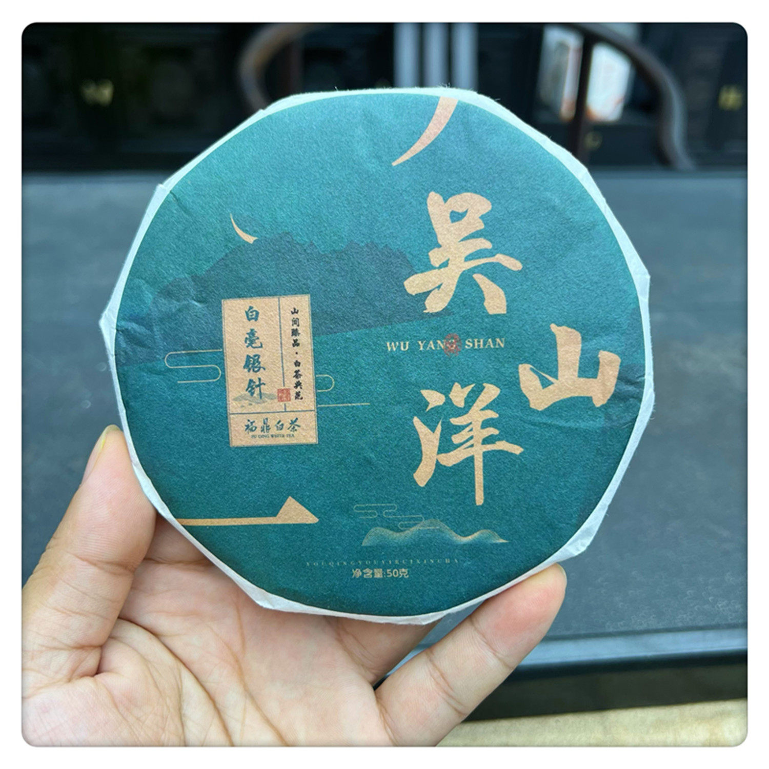 福鼎磻溪吴洋山白毫银针2023年头春小茶饼50克