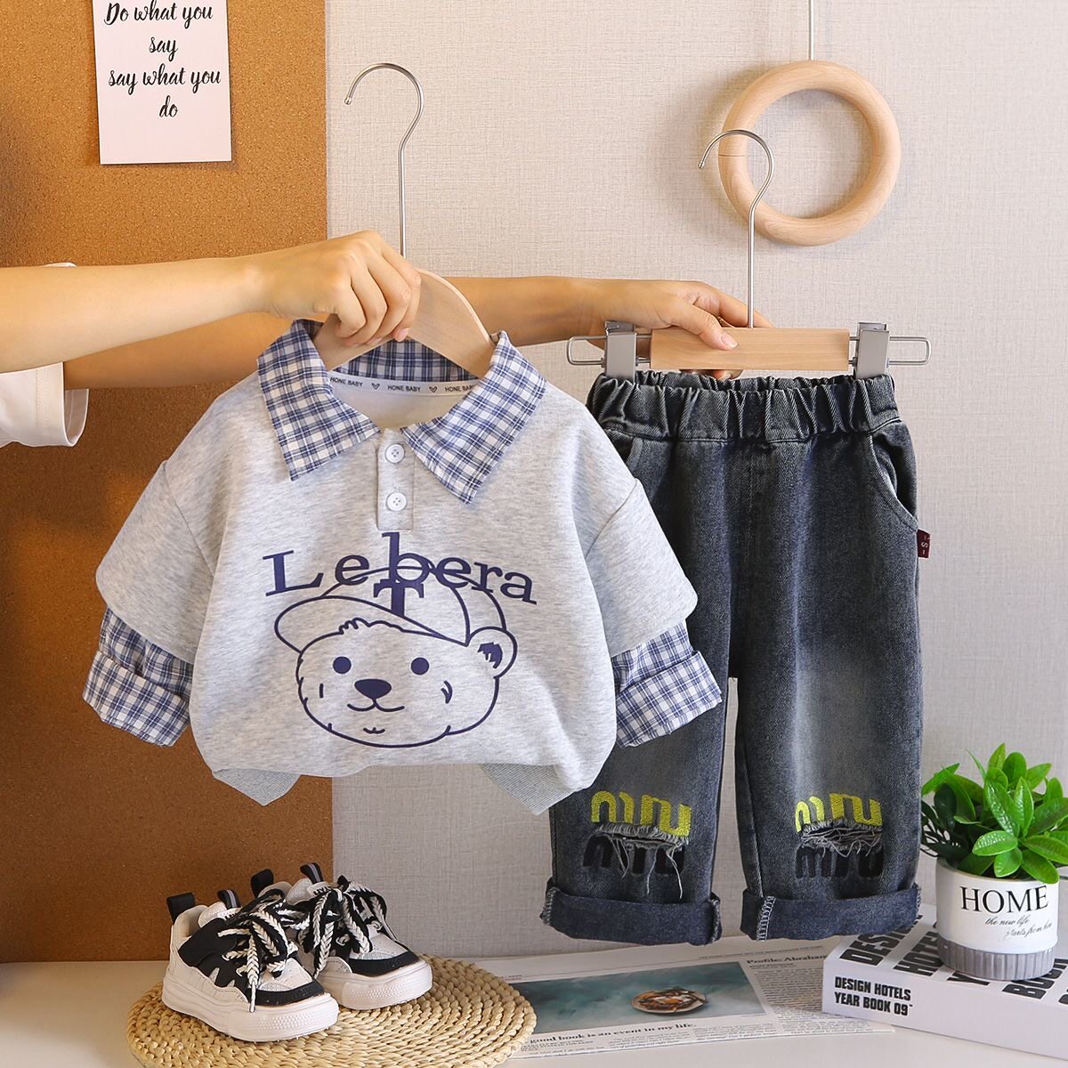 男童春装套装2026新款宝宝韩版春秋洋气儿童帅气时髦休闲两件套潮