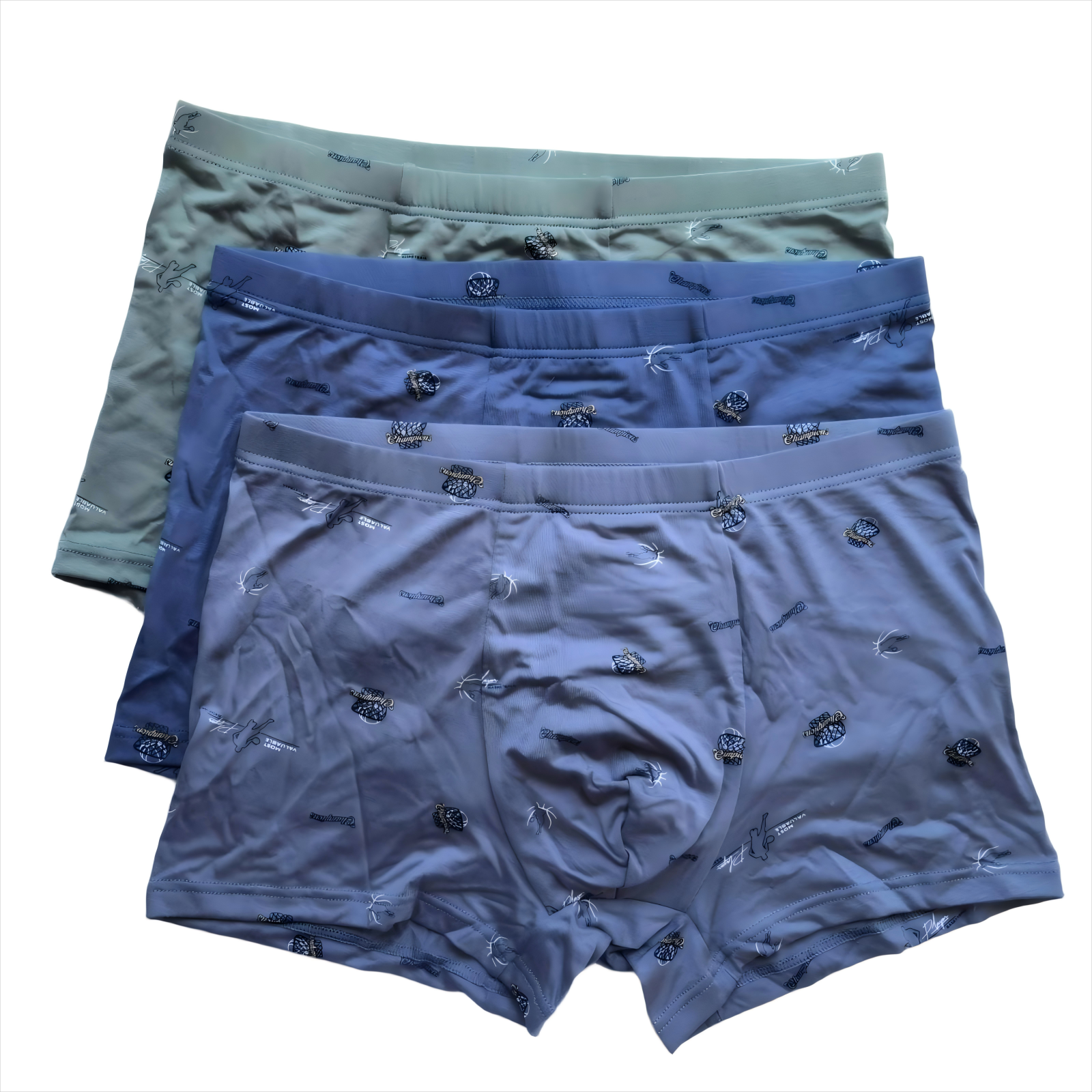 华之歌男士中高腰竹纤维平角内裤