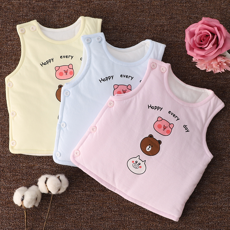 3-9个月新生婴儿保暖马甲62019新款秋冬款棉背心夹棉