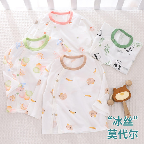 新生婴儿衣服夏季薄款纯棉无骨