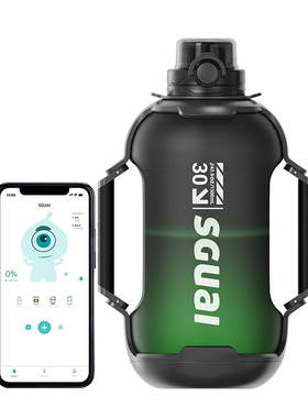 1300ML智能太空杯，食品级PP材质，无线充电，喝水提醒吨吨桶