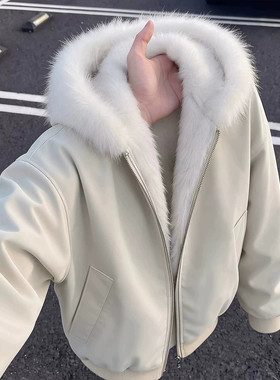 冬季男短款连帽加厚羽绒棉服
