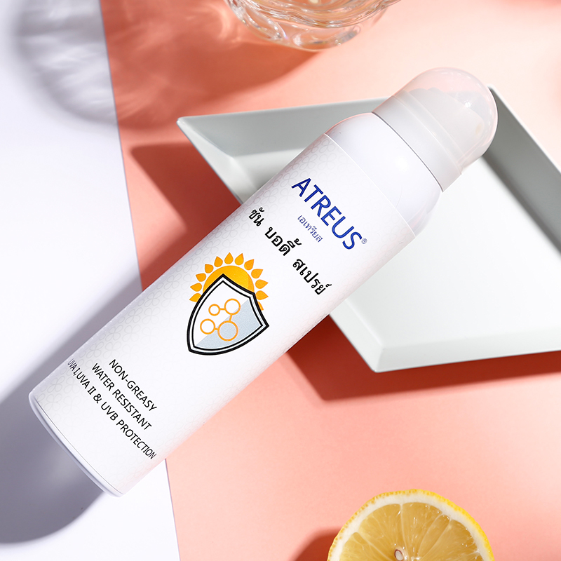 抖音同款泰國atreus牛奶防曬噴霧學生戶外美白防水SPF50補水保濕
