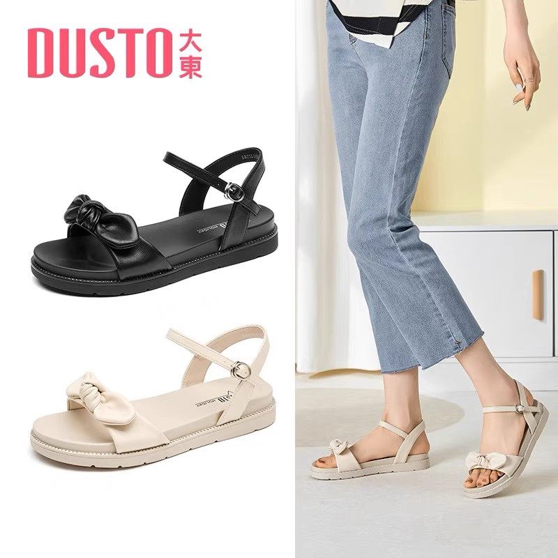 大东一字带凉鞋23春季新款甜美低跟平底蝴蝶结露趾女鞋23X1726A,女鞋,时装凉鞋,淘宝优惠券,粉丝福利购,淘宝优惠卷