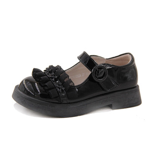 大东23女童单鞋新款甜美蝴蝶结车缝线魔术贴童鞋23Q1202