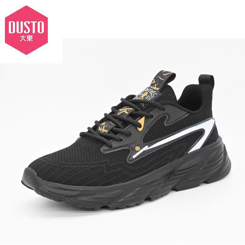 大东运动鞋23新款春季休闲平底拼色圆头系带网面透气男鞋23c6017