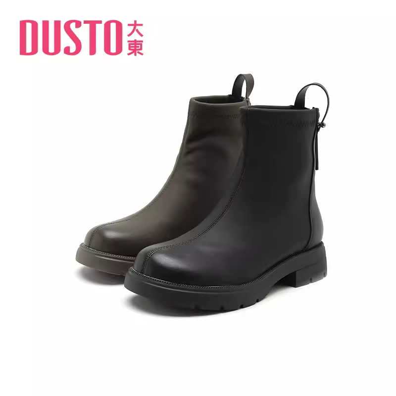 大东时装靴23冬季新款优雅中跟粗