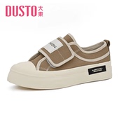 休闲低跟平底圆头魔术贴板鞋 大东帆布鞋 时尚 新款 23Q7019 23春秋季