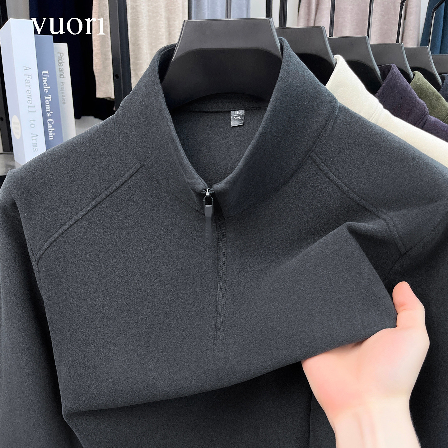 Vuori运动户外长袖T恤男士抓绒衣冬季保暖加厚德绒打底衫上衣折扣