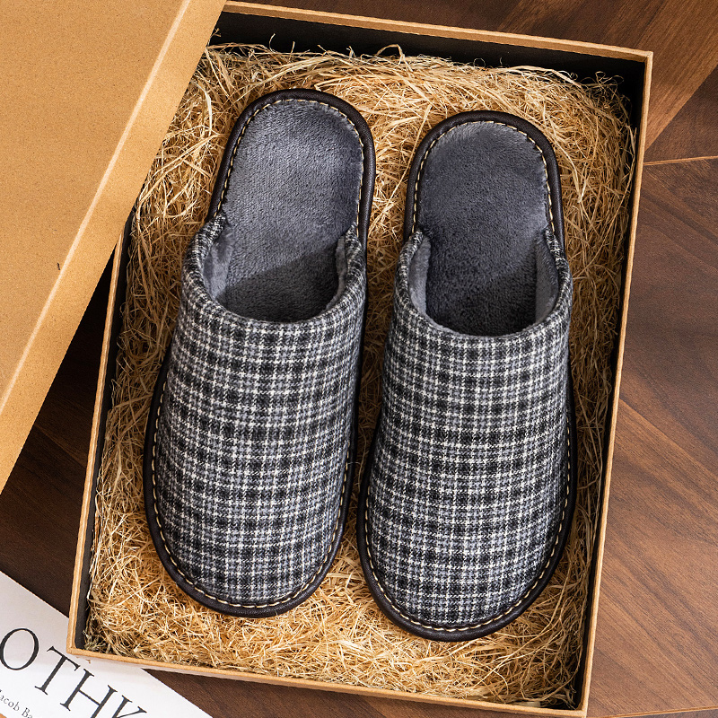 秋冬居家男女防滑软底棉拖鞋