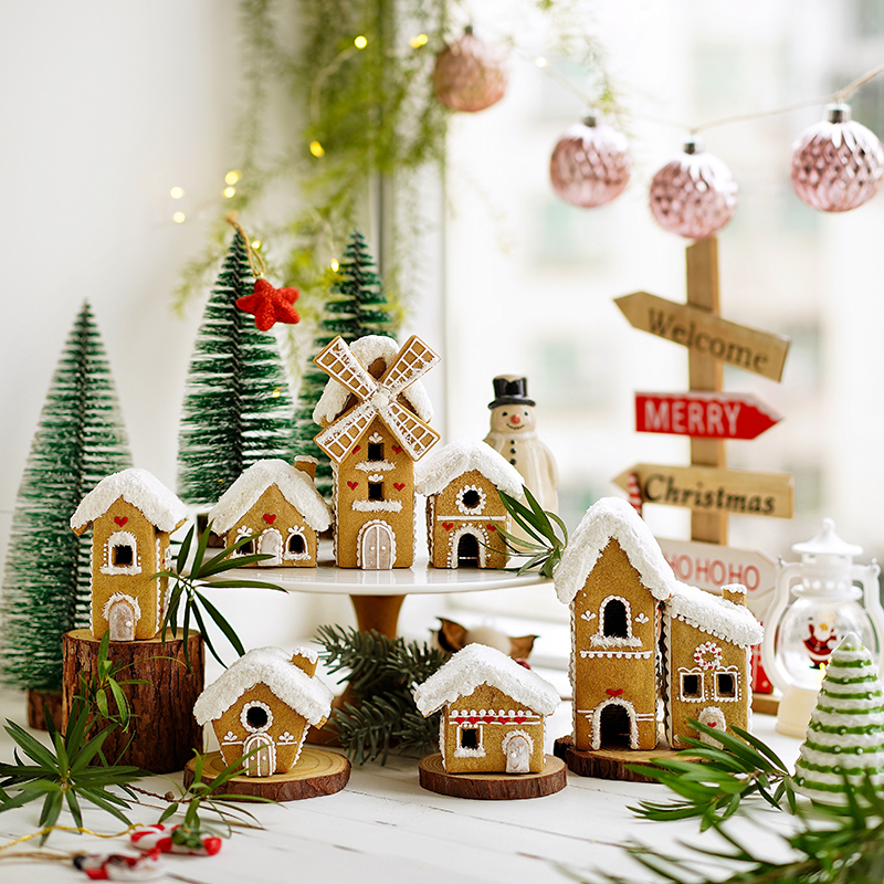 迷你圣诞姜饼屋村落DIY组装