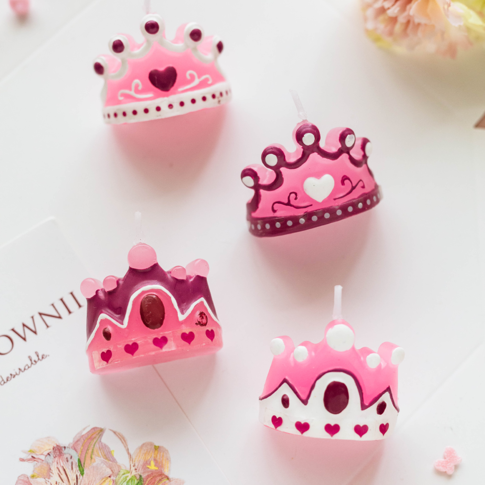 美国惠尔通wilton 越南产公主皇冠迪斯尼小黄生日蜡烛