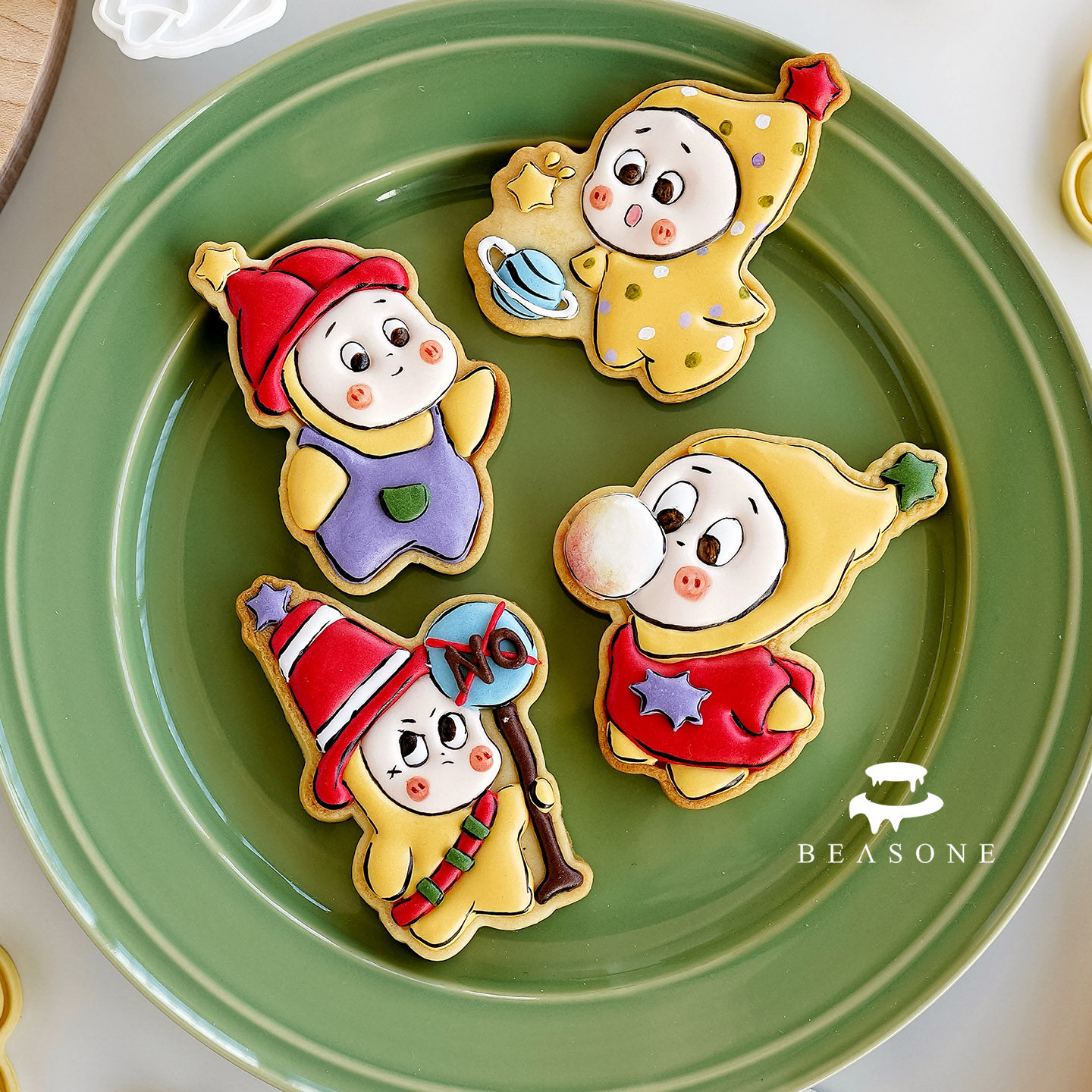 2026新款 卡通星星人的日常吹泡泡的星星人可爱印花饼干模具PLA