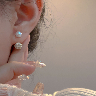 SUGAR 气质百搭珍珠耳钉小众设计感一款两戴耳环女2026新款爆款