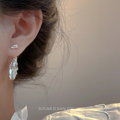 SUGAR 波光粼粼麦穗流苏耳钉清冷气质高级感耳环女2025新款爆款