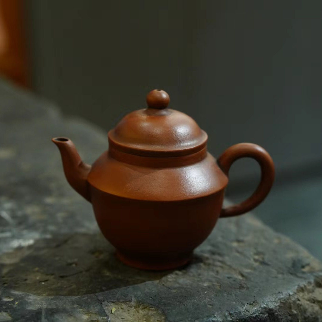 80年代台湾定制紫砂原矿高温老紫泥神灯壶 工夫茶孟臣小品泡茶80c