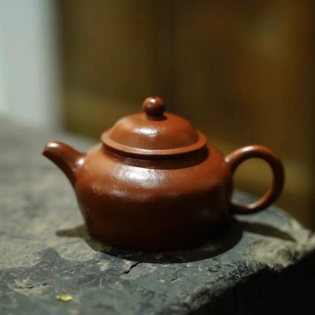 80年代台定纯手工紫砂 经典神灯壶原矿油性老朱泥 工夫茶小品105c