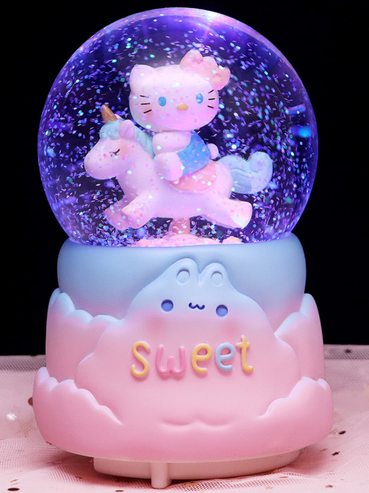 KUROME 수정 구슬 뮤직 박스 뮤직 박스 어린 소녀 여자 친구 소녀 공주를위한 어린이 생일 선물