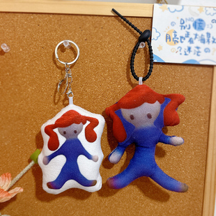 重音teto抽象表情包发声玩偶挂件定制钥匙扣动漫周边大头语音团子