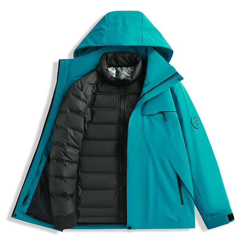 2025冬季冲锋衣男女服户外防水三合一羽绒服内胆保暖外套两件套装