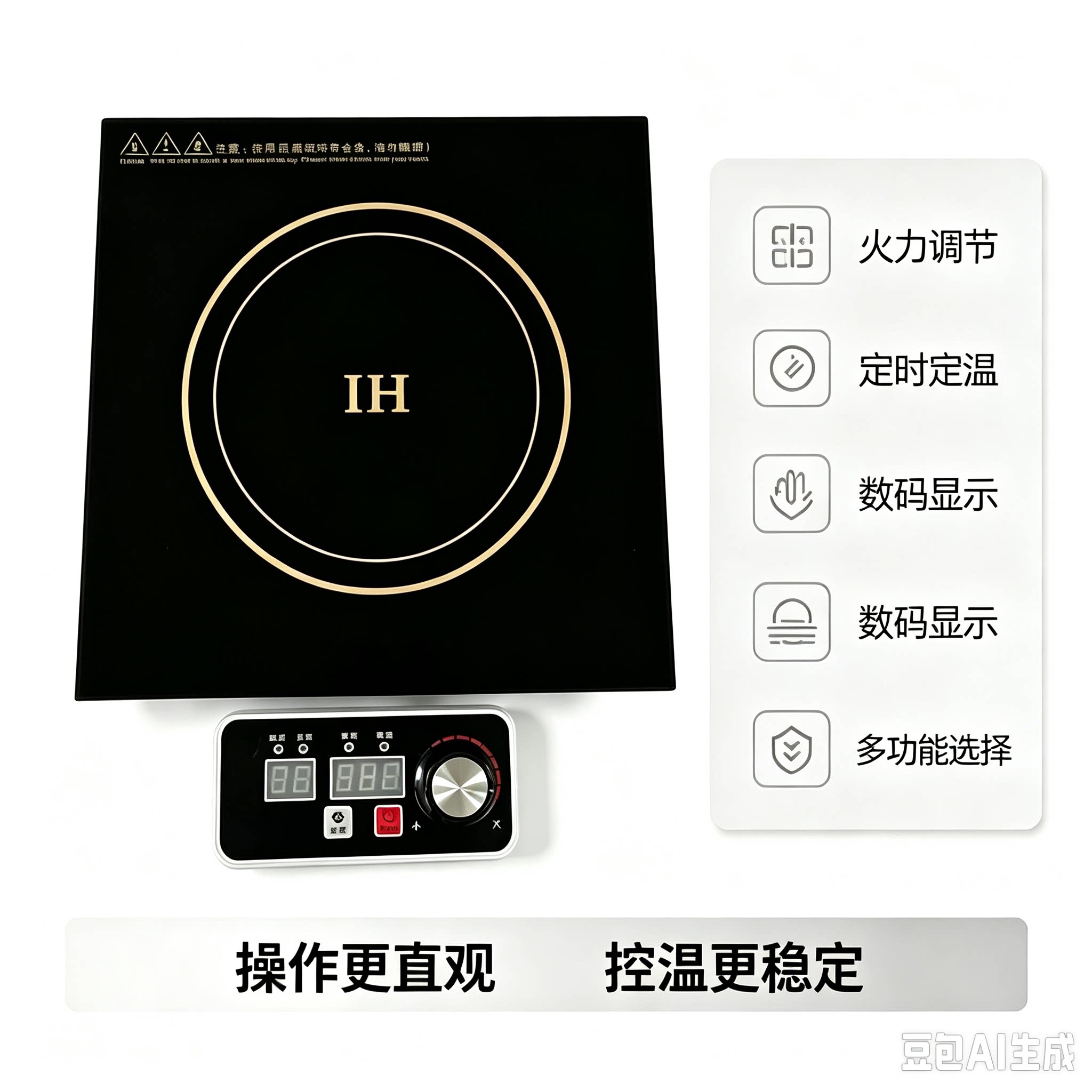 煲仔炉头嵌入式电磁炉商用方形300mm电磁炉大旋钮开关厂大功率