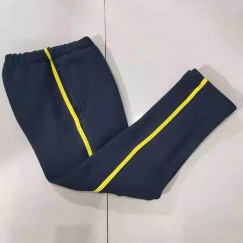 男女藏青色直筒运动裤