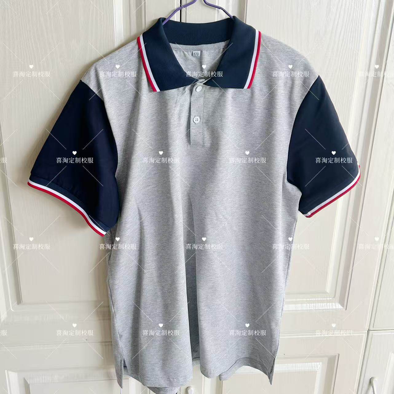 南通定做纯棉POLO领校服T恤