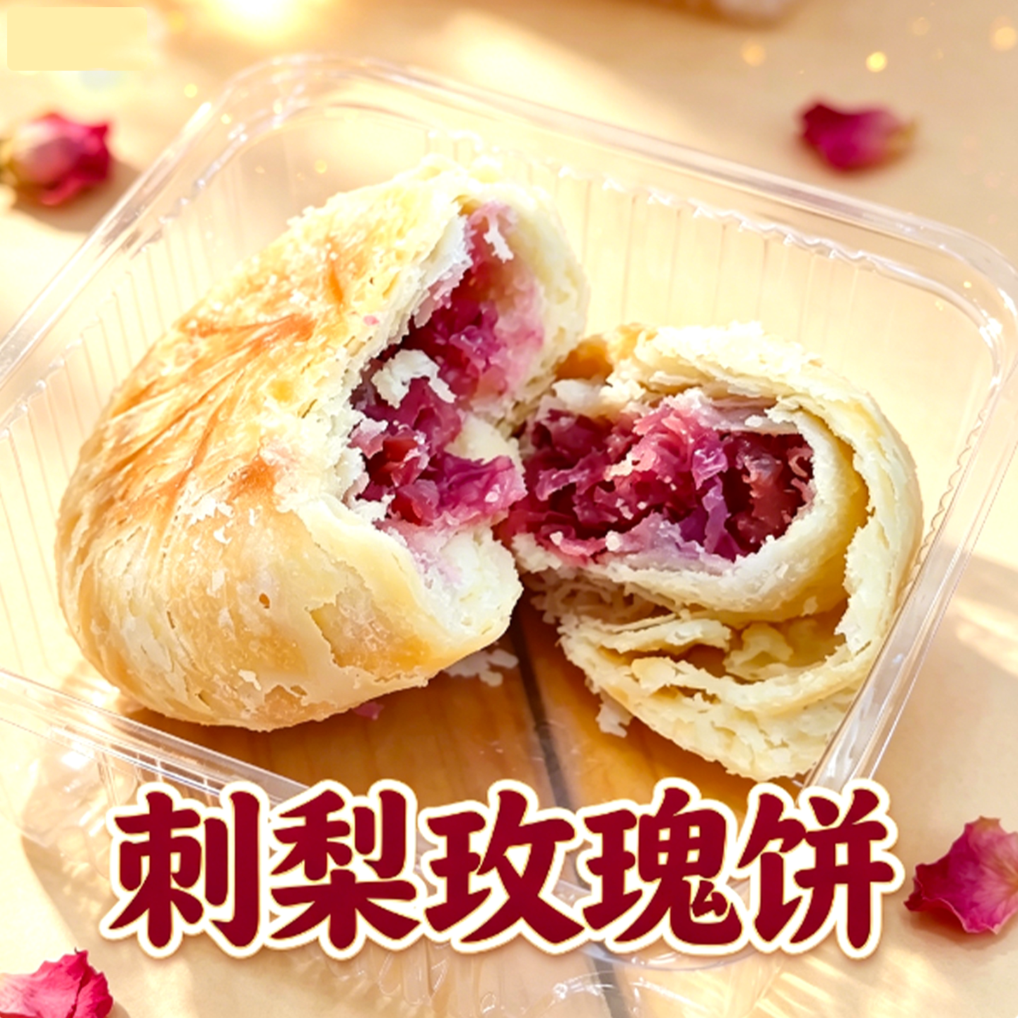 贵州特产黔苑坊刺梨玫瑰酥刺梨玫瑰饼鲜花饼旅游伴手礼独立小包装