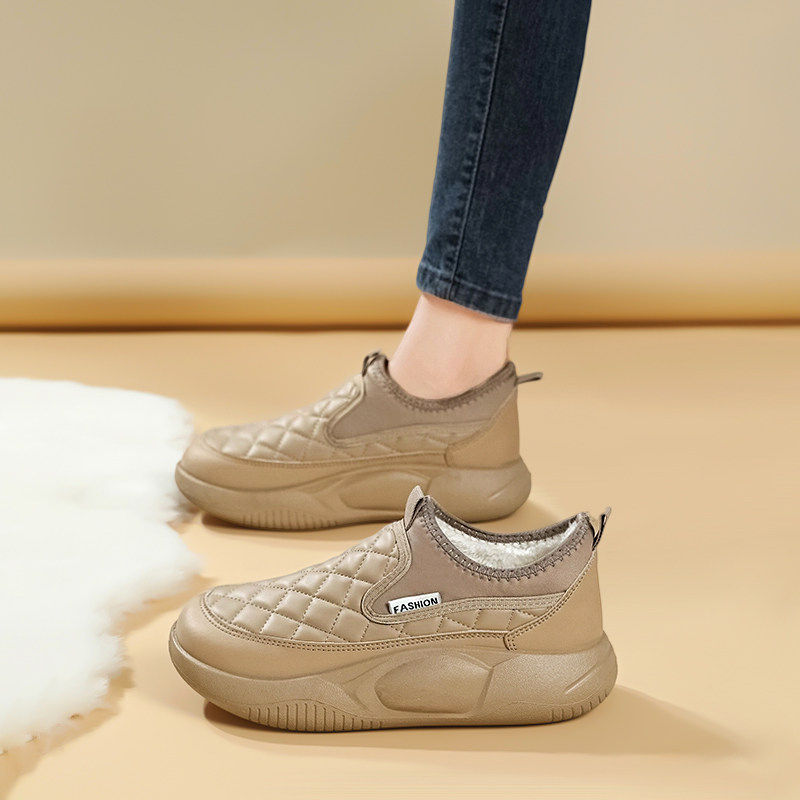 踩屎感加绒孕妇运动鞋女2025新款秋冬一脚蹬保暖棉鞋大码42雪地靴