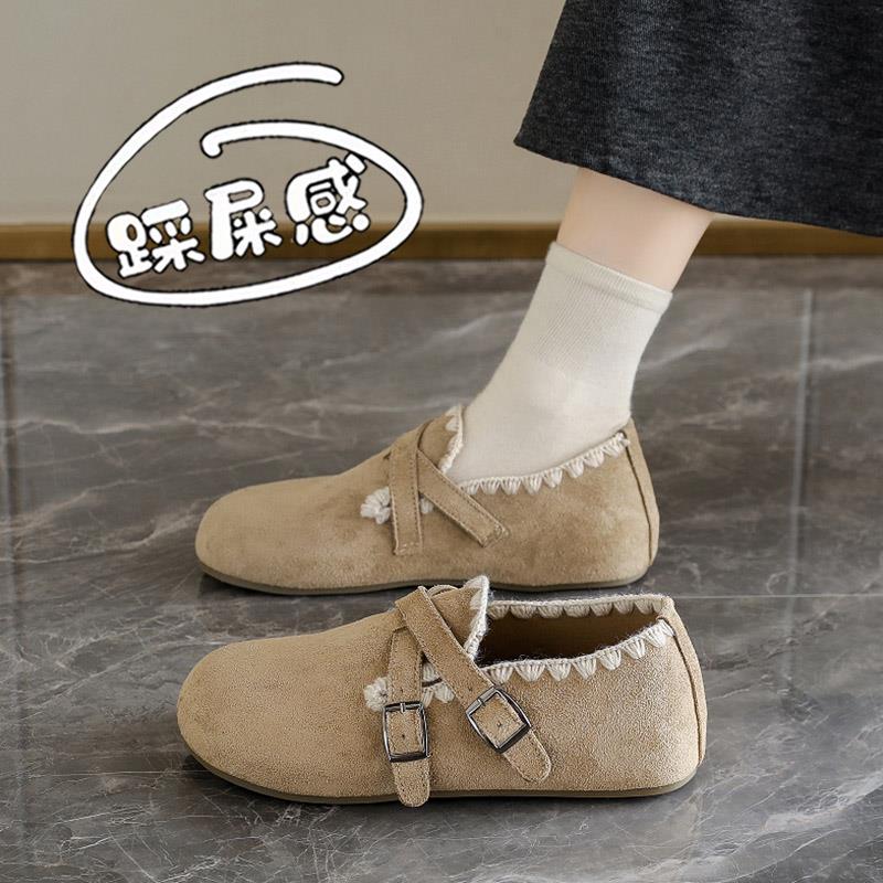 踩屎感内增高全包勃肯鞋女款2025秋冬新款一脚蹬软底孕妇豆豆单鞋
