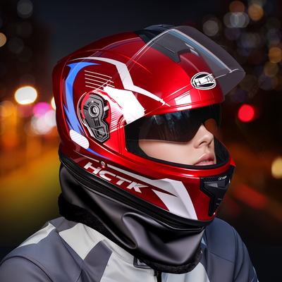 3C认证摩托电动车头盔男士大码冬季防雾保暖全盔女通用骑行安全帽