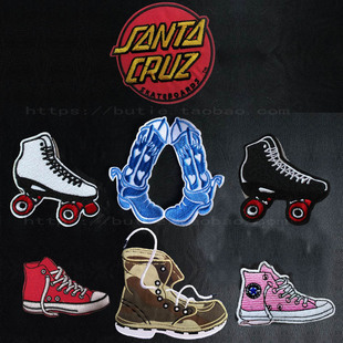 DIY 辅料补丁贴衣贴潮鞋 长筒靴旱冰鞋 轮滑靴背胶布贴b605刺绣童装