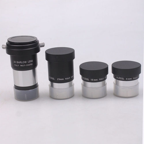 1.25英寸Plossl天文望远镜目镜套装,4/10/25mmPL目镜 2X增倍镜