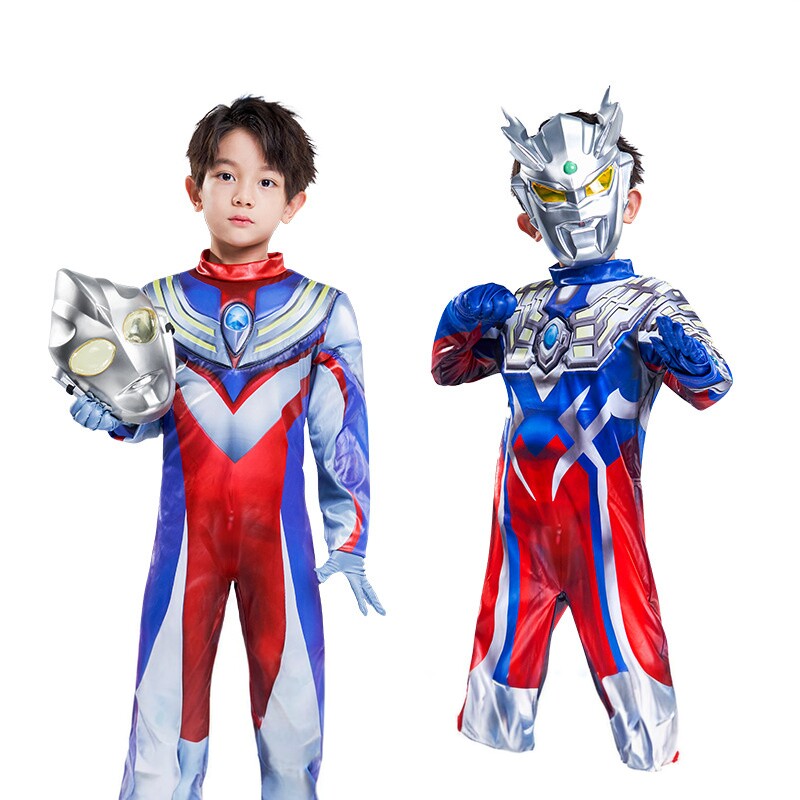 【正版】奥特曼男童衣服赛罗皮套男孩演出战衣儿童连体套装服装
