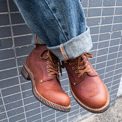 VISVIMUNCLEGUI袋鼠皮工装靴