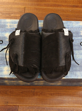 visvim uncle gui26ss新款马毛拼接时尚百搭流苏麂皮网红情侣潮鞋