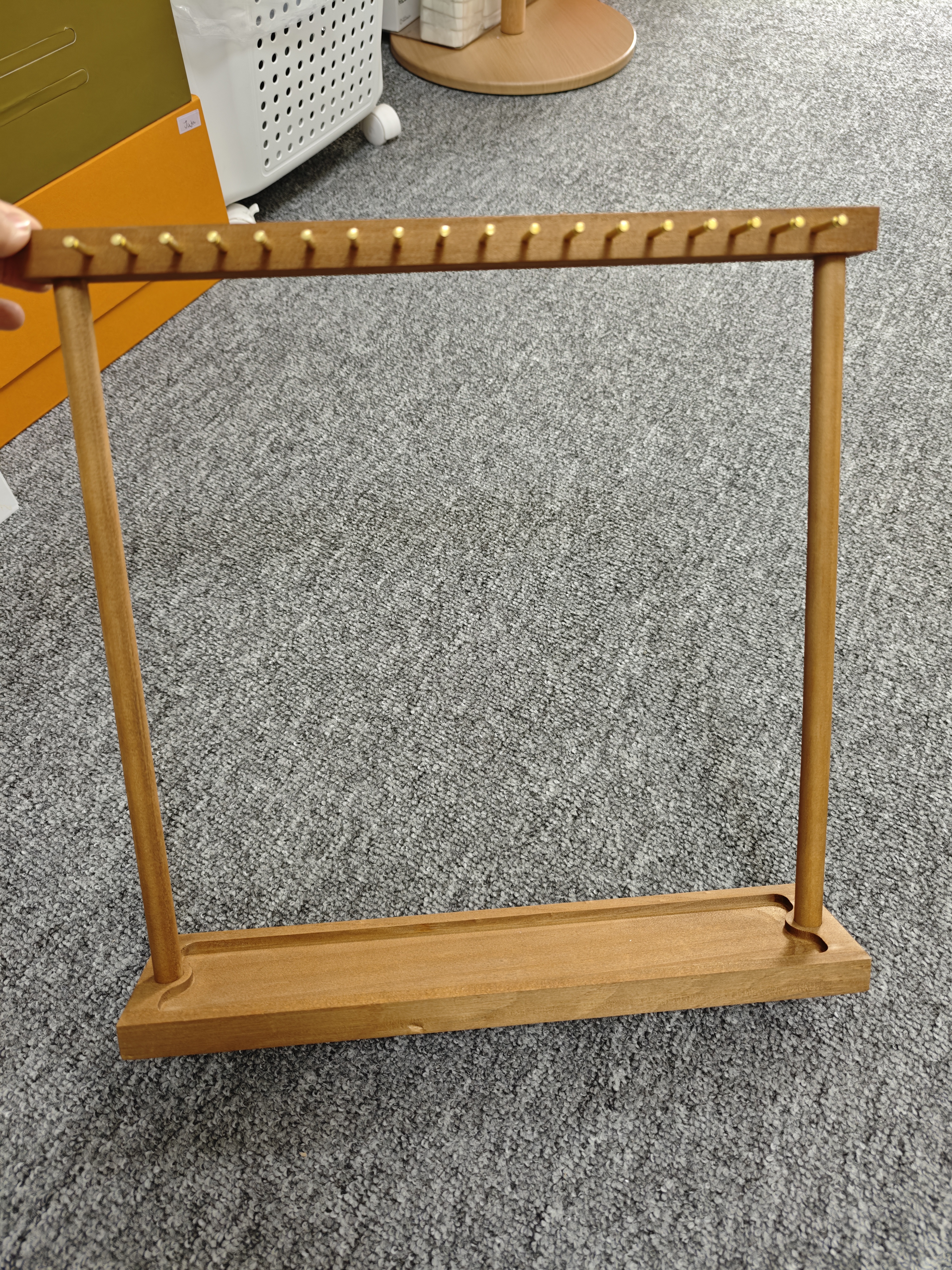 胡桃木色果壳铃挂架展示架高档疗愈排铃音疗静心质量好颜色好看