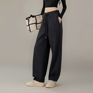 【冬日暖炉】加厚绵羊毛桑蚕丝男女通穿保暖显瘦弯刀裤C5517