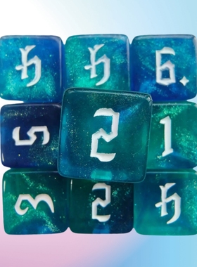 新字体双色变色龙6面骰子 dice桌面游戏道具D6数字色子玩具筛子