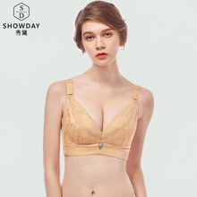 秀黛女士内衣文胸调整型收副乳中厚蕾丝无钢圈手掌托舒适聚拢胸罩