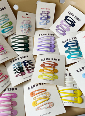 满两件包邮彩色多巴胺碎发夹小女孩前额刘海侧边夹宝宝bb夹发饰