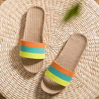 Four-season slippers, summer linen slippers, home silent slippers, men's cooling slippers, women's indoor high appearance level floor cooling slippers thumbnail 7